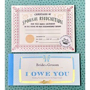 Novelty Gift Set Engagement Shower Wedding Planning Spouse Recognition Awards